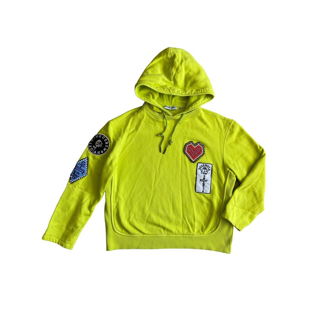 Opening Ceremony Sorority Logo Patch Hoodie‎ Size XS Green Preppy Streetwear Y2K